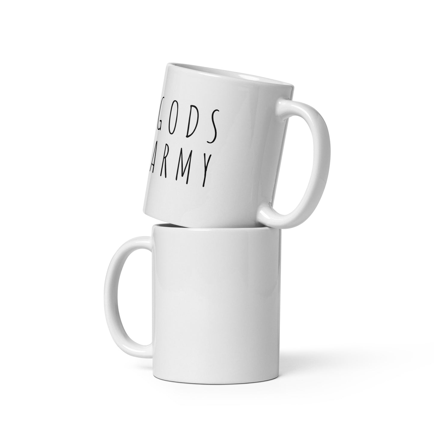 GODS ARMY - White glossy mug