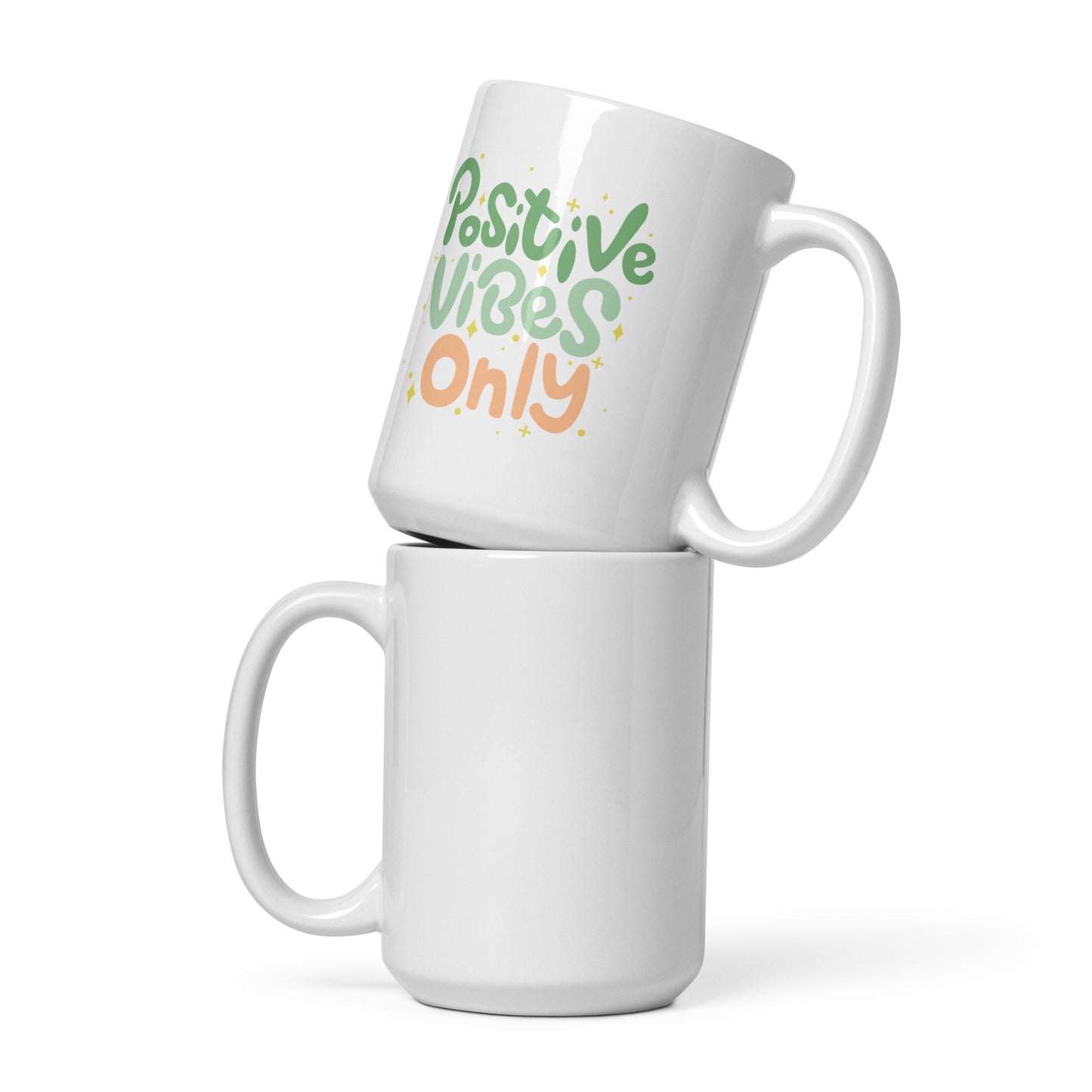 Positive Vibes Only - White glossy mug