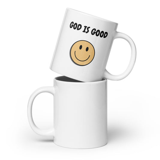 GOD is Good - White glossy mug