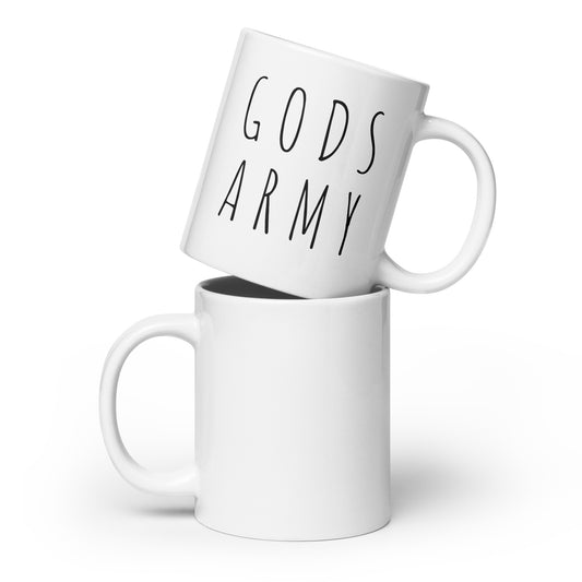 GODS ARMY - White glossy mug