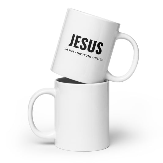JESUS the WAY - White glossy mug