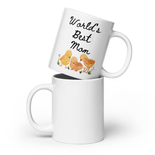 Worlds Best Mom - White glossy mug