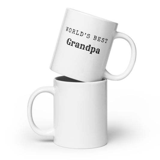 World's Best Grandpa - White glossy mug
